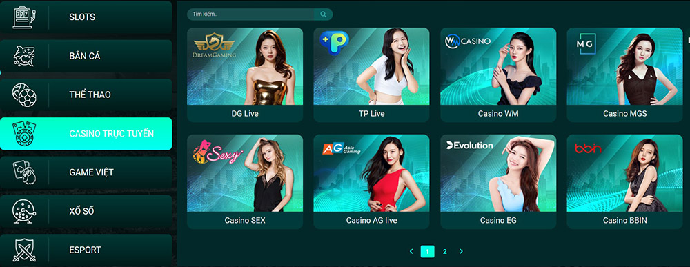 nhà cái có sảnh cá cược thể thao, game bài, casino online, xổ số, bắn cá, nổ hũ